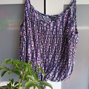 George women's printed button front Cami...